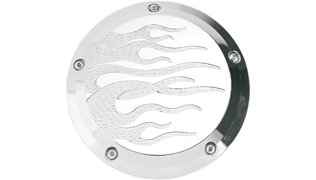 Joker Machine Billet Derby Covers for '99-19 Harley Davidson Big Twin (Except '16 Dressers, '15 FLHCUL/FLHTKL) - Flame