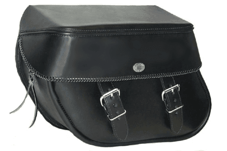 Boss Bags #36 Model Plain Style with Braided Lid Valence for Harley Models