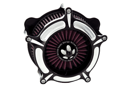 Roland Sands Design Turbine Air Cleaner for '93-06 Big Twin Models w/ stock CV Carb '01-15 Softail Models w/ Delphi EFI '04-17 Dyna Glide w/ Delphi EFI & FLT Models '02-07 w/ Delphi EFI -Contrast Cut