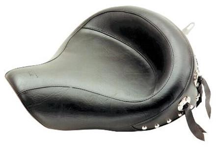 Mustang  Wide Solo Seat  for Dyna/Wide Glide '06-17 - Studded