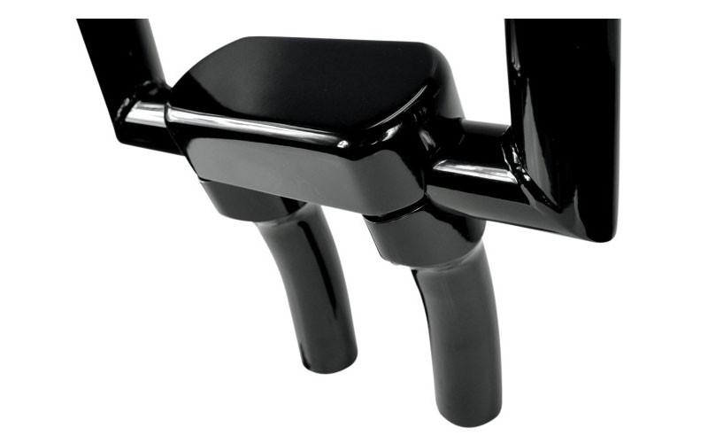 L.A. Choppers Hefty Handlebar Riser/Top Clamp Kit for 1-1/4" Clamp Area -5.5" Tall w/ 1" Pullback, Black