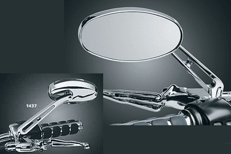 Kuryakyn Ellipse Mirrors (Pair)-Flat Glass