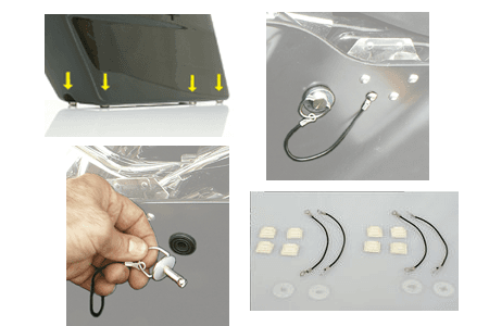 Rivco Bagger Budz Saddlebag Bumpers & Pin Retainer Kit