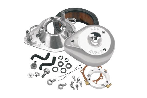 S&S Air Cleaner for CV Carbs on '93-06 Big Twin, '01-17 Big Twin w/ Delphi EFI (Excludes 08-17 FLH, FLT; 16-17 FLSTFS, FLSS models) -Chrome