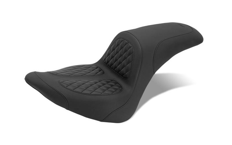 Mustang Seats Dave Perewitz Signature Fastback Seat for Softail FXST '06-Up FLSTF '07-Up & '08-11 FSLTSB w/ 200mm Wide Tire