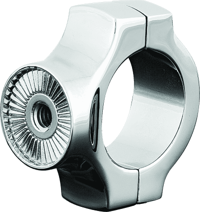 Kuryakyn Mount Clamps for '86-16 Softail (except Rocker/C, '09 FXSTSSE) without Küryakyn Swingarm Covers (ea) Required for Side Mount License Plate Holders