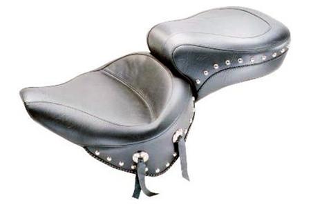 Mustang  Wide One-Piece Super Touring Seat  for Softail Deluxe '05-15  (w/ Standard Rear Tire)-Studded  DOES NOT FIT WITH STOCK LUGGAGE RACK