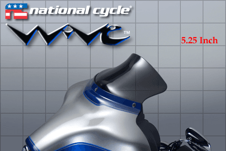 National Cycle Wave Windshield for all FLHT/FLHX '96-13 & Tri-Glide/Street Glide Trikes Low, Dark Tint