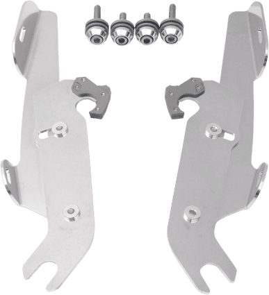 Memphis Shades Fats/Slim Quick-Release Windshield Hardware for FLSTC '86-17 WITH OEM LIGHTBAR
