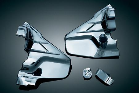 Kuryakyn Louvered Chrome Transmission Cover for '01-17 GL1800 Models - Pair