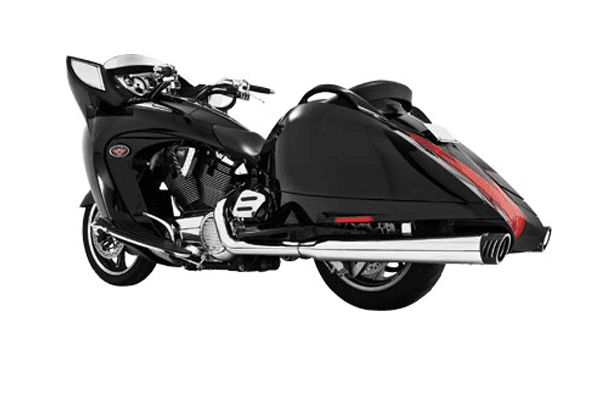 Freedom Performance 4 inch Racing Duals for '08-16 Cross Country, Tour, Magnum, Crossroad/LE -Chrome w/ Black Tips