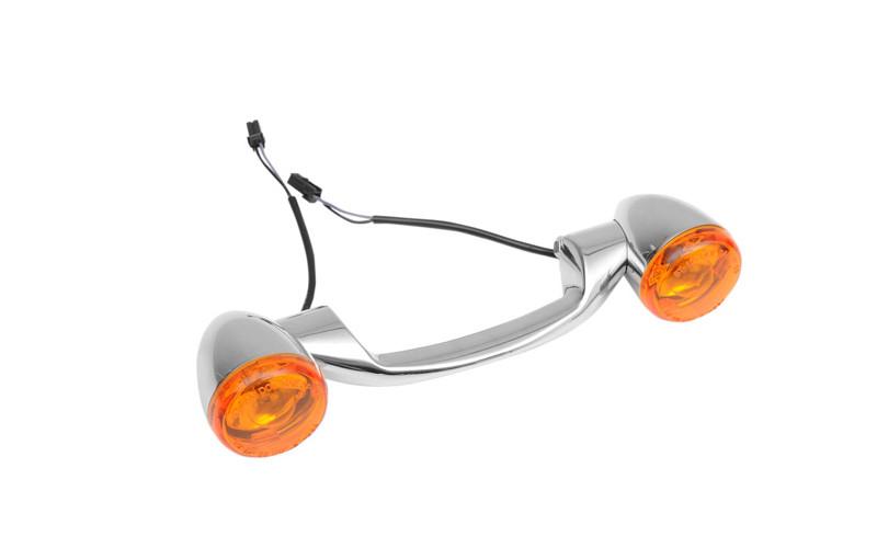 Pair Of Bullet Turn Signal Lights For Harley Softail - Chrome