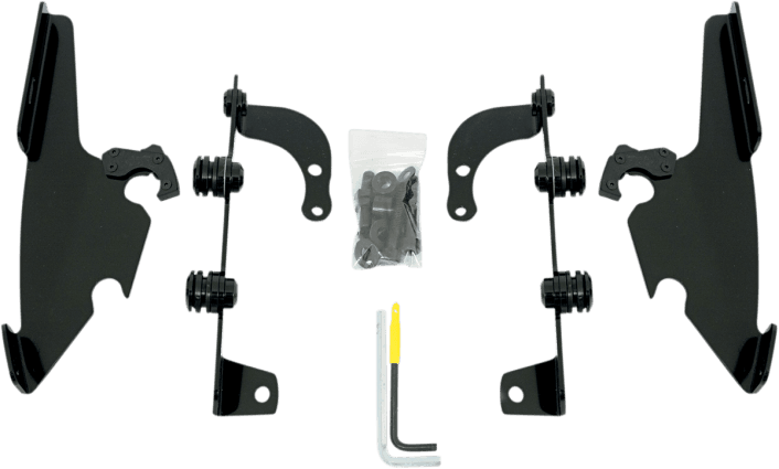 Memphis Shades Fats/Slim No-Tool Windshield Mounting Hardware for Phantom '10-13 -Black