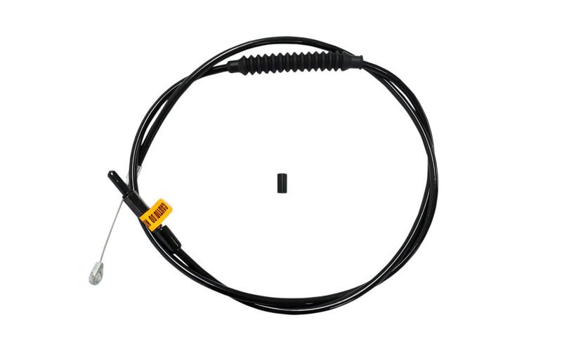 L.A. Choppers Braided Steel Clutch Line for '08-13 FLHT/FLHX/FLTR & '08-14 FLHR -for 12-14" Ape Hangers, Black Vinyl-Coated