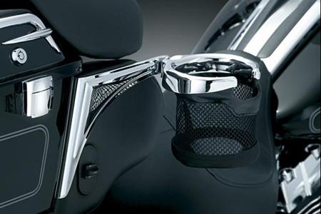 Kuryakyn Passenger Drink Holder w/ Basket for '14-21 FL Models -Right Side