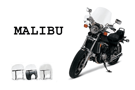 Memphis Shades Handlebar Mount Windshield -Malibu Style for Hondas with 7/8-1" Bars