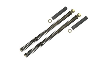 Works Drop In Fork Cartridges with Dual-Rate Fork Springs for '02-11 VRSC V-Rod (except VRSCR Street Rod) -49mm Forks Tunable for all Weights & Riding Styles