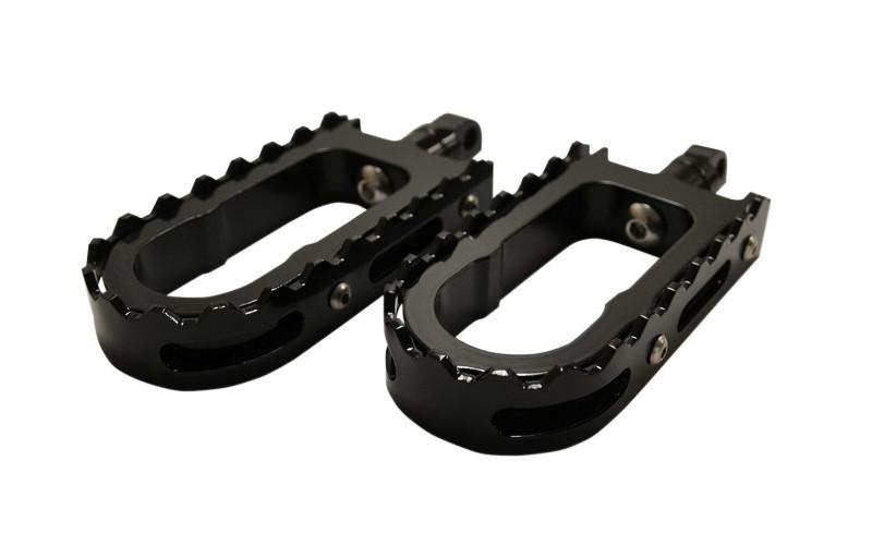 L.A. Choppers BMX Footpegs for H-D  models  (Will not fit 13-16 FXSB/SE, 11-13 FXS, 08-11 FXCW/C, 13-16 XL1200V/XL1200X/XL1200C models.) -Black/Black
