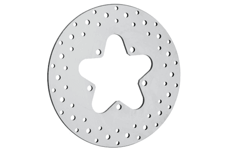 Drag Specialties Polished Stainless Steel Brake Rotors for '86-99 FLT, FLHT, FLHR, FLHX, FLTR -11.5" Rear OEM#40939-86A Hub dia.-/-