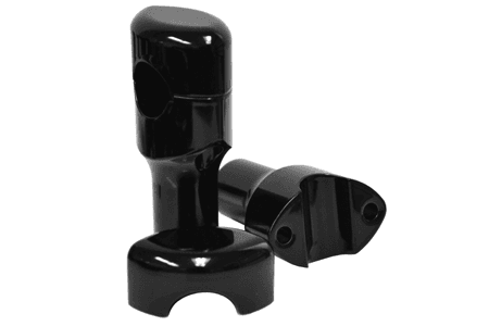 L.A. Choppers Hefty Risers for 1.25" Bars Smooth, 3" Tall  - Black