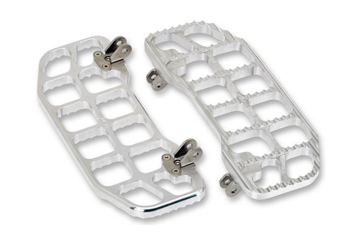 Joker Machine Serrated Floorboards for '84-Up Harley Davidson Touring, and Some Trike, Softail & Dyna Models (See Fitment) - Raw Finish