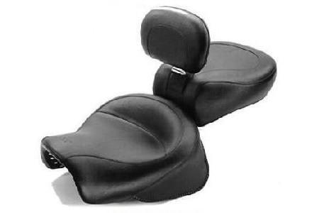 Mustang  Two-Piece Wide Seat with Driver Backrest   for Vulcan 1500 Classic FI '96-08 and Nomad 1500 '99-04-Vintage