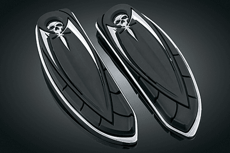 Kuryakyn Floorboard Covers for Driver Boards  on Cetain Road Kings/FL Models -Zombie Design