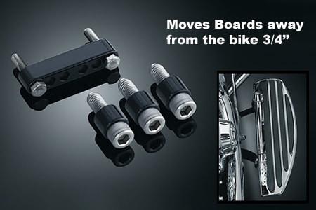 Kuryakyn Floorboard Extenders Move Boards Outwards 3/4&#34 for Certain Road King/FL Models