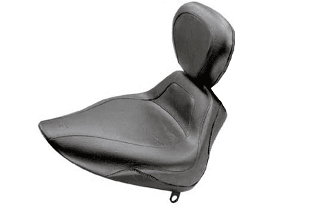 Mustang  Sport Solo Seat with Driver Backrest  for Springer Classic '06-07  & Heritage Classic '07-15 (with Standard Rear Tire) -Plain/Vintage
