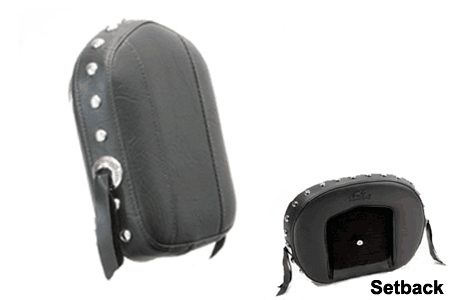 Mustang  Set Back Sissy Bar Pad  for Harley® Medallion Style Bars -Small -Studded