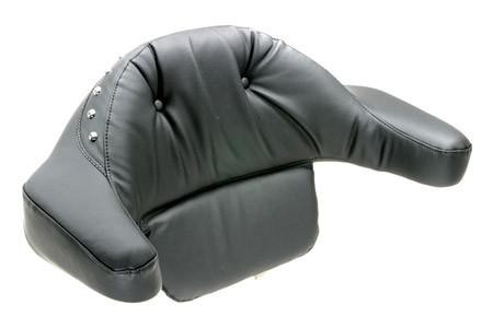 Mustang Seats Regal Extended Arm Wrap-Around Backrest for Harley Davidson Touring Models 1986-2013 -Chrome Studs (with King Tour Pak Only)