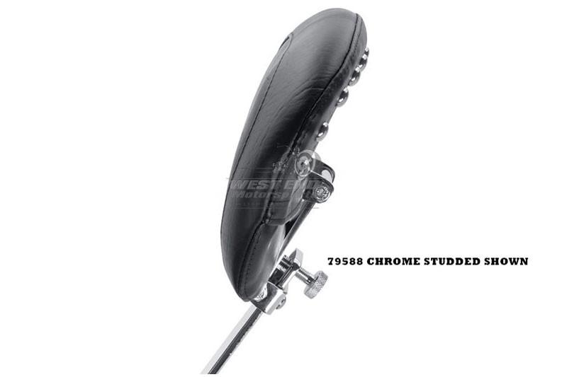 Mustang Seats Summit Seat with Driver Backrest for Harley-Davidson® Touring Models 2014-Up, Black Pearl-centered Studs (Not for '24-Up FLHX/FLTR Models)