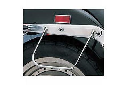 Drag Specialties Chrome Saddlebag Support Brackets for '84-99 FXST/FLST Models Replaces OEM #91790-84 (Plate Mount)