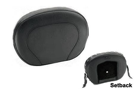 Mustang  Set Back Sissy Bar Pad  for Harley® Medallion Style Bars -Large -Plain/Vintage