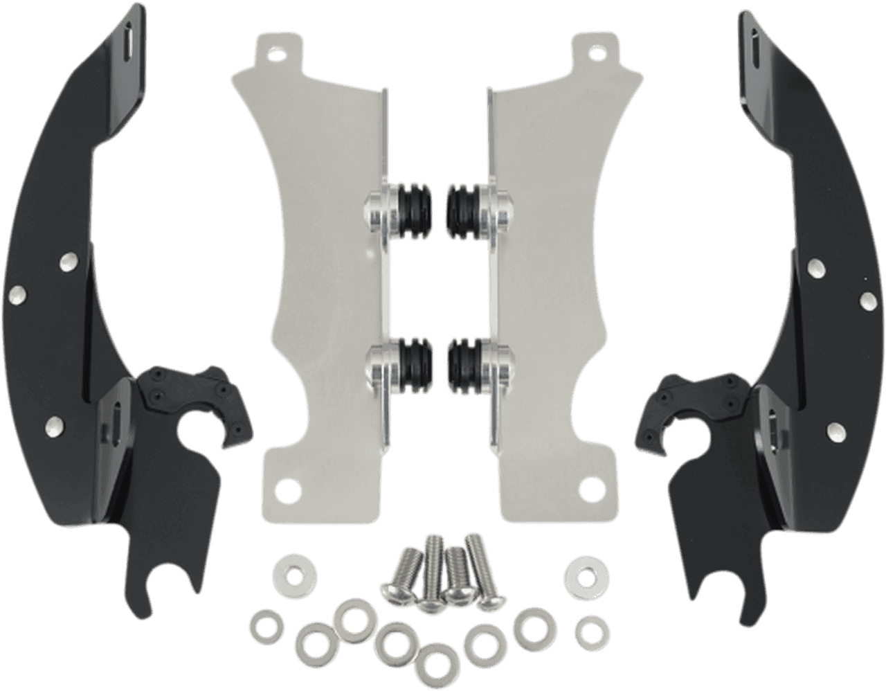 Memphis Shades Batwing Windshield Mounting Kit for V-Star 950 '09-up-Black FAIRING AND WINDSHIELD NOT INCLUDED