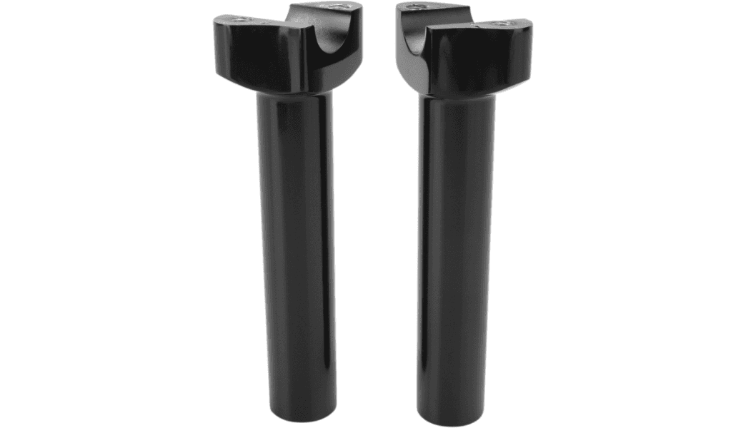 Drag Specialties Forged Aluminum Black Risers Straight, 6.5 Inch (Shown in Chrome)