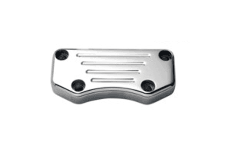 Wild 1  Billet Top Handlebar Clamps -Chrome, Ball-Milled, Exposed Bolts