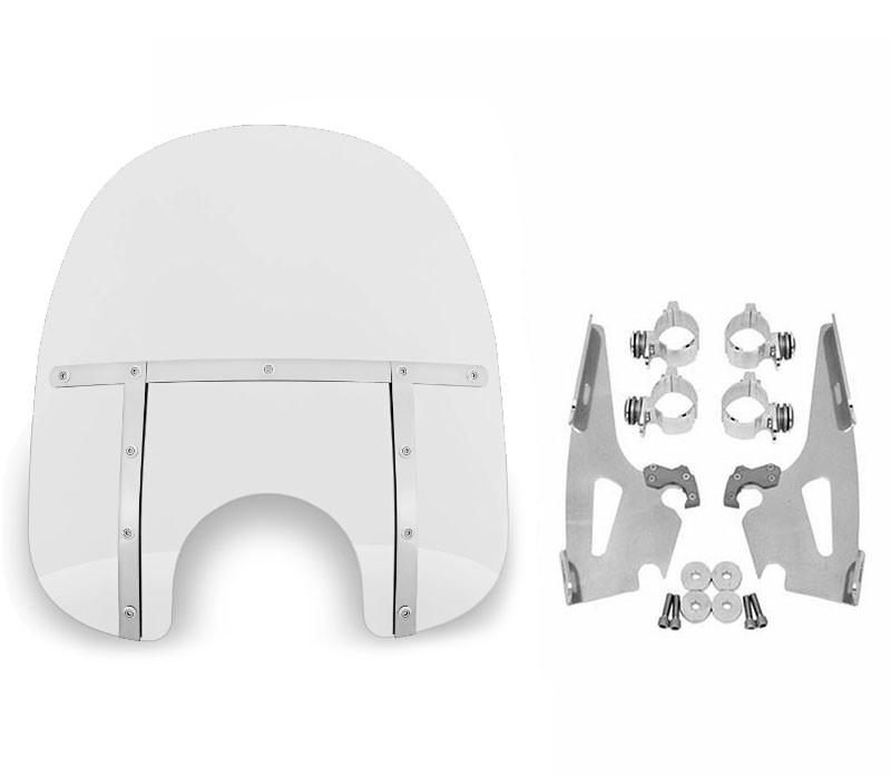 Memphis Shades Fats Windshield Package Windshield & Mounting Hardware for '95-05 Kawasaki Vulcan 800