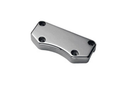 Wild 1  Billet Top Handlebar Clamps -Chrome, Smooth, Exposed Bolts
