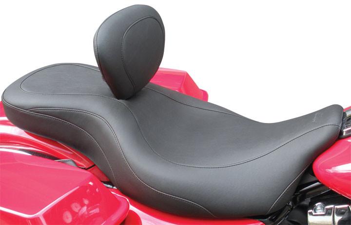 Mustang  Wide Tripper Seat w/ Driver backrest  for FLHX Street Glide '06-07 & FLHT/FLTR/FLHR Screamin' Eagle '97-05 & Road King '97-07