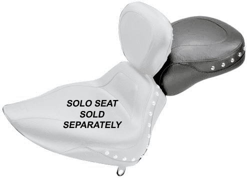 Mustang  Sport Recessed Rear Seat (for Driver Backrest Solos) on Heritage Springer '00-05   (w Standard Rear Tire) -Studded