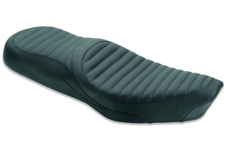 Mustang One Piece Sport Touring Seat for Triumph Bonneville '01-14, Bonneville T100 '01-14, Bonneville Scrambler '14, Bonneville Thruxton '08-14 - Ribbed