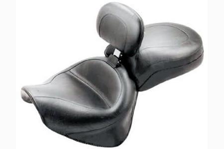 Mustang  Two-Piece Wide Seat with Driver Backrest  for Road Star 1600/1700 '99-Up  -Vintage