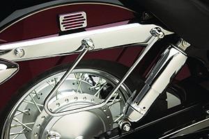 Show Chrome  Saddlebag Support Stays for Spirit 750 DC '01-03 & '05-08