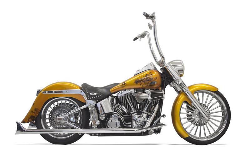 Bassani True Duals for '07-17 Softails -33" Long Fishtail Mufflers -No Baffles