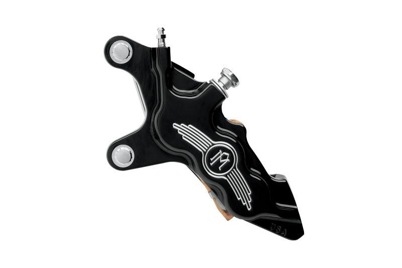 Performance Machine  Six-Piston DIFFERENTIAL-BORE Front Calipers Contrast Cut™  -Black/Natural  for '08-14 FL