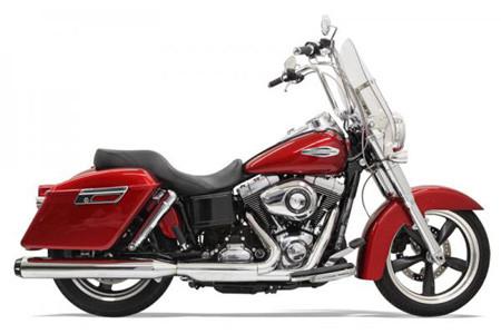 Bassani 4 inch Slip On Quick Change Series Muffler for Dyna Switchback '12-17 END CAPS SOLD SEPARATELY