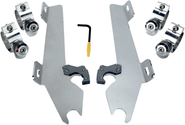 Memphis Shades Batwing Windshield/Fairing Mounting Kit for Stateline 1300 Polished