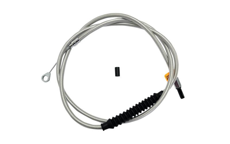 L.A. Choppers Braided Steel Clutch Line for '08-13 FLHT/FLHX/FLTR & '08-16 FLHR -for 15-17" Ape Hangers