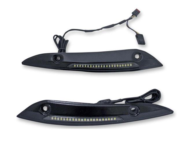 Custom Dynamics Windshield Trim with Turn Signals for Harley Davidson FLTRX Models '15-Up - Black